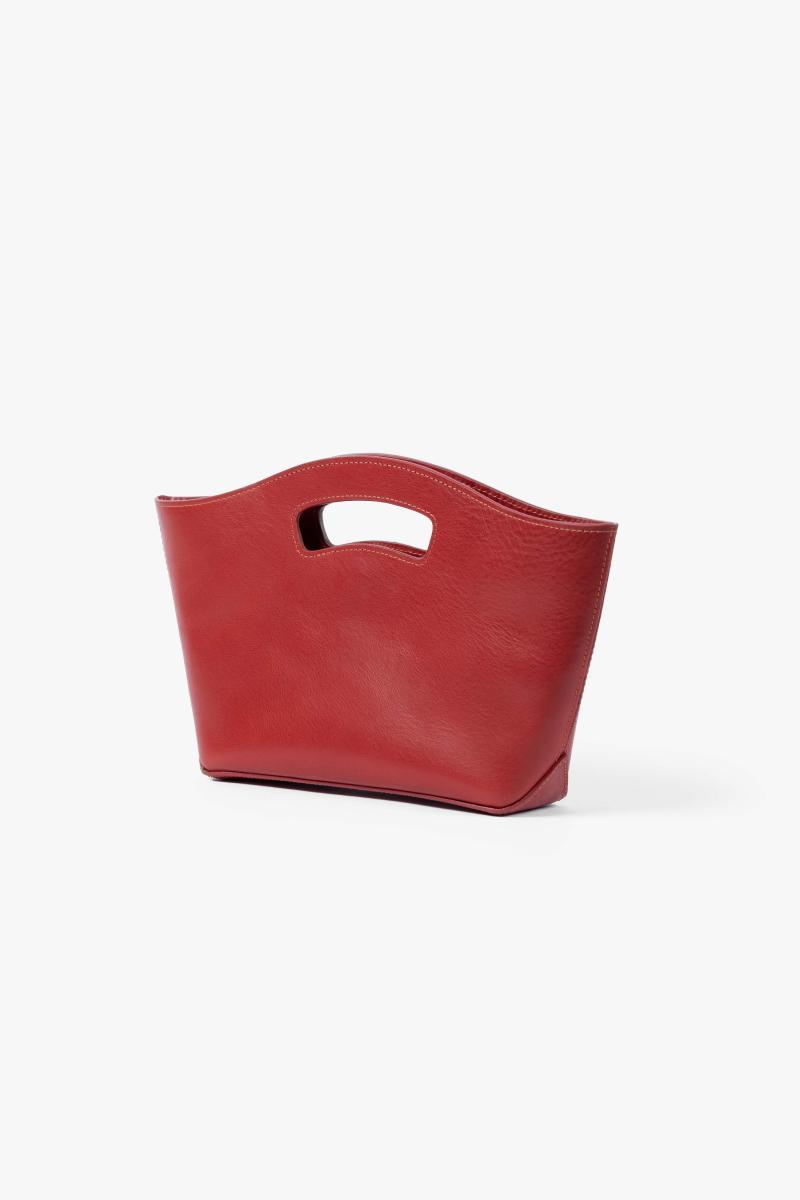 Multi-Color Leather Cut-out Handle Clutch Bag - Elegant Daily Hand Bag