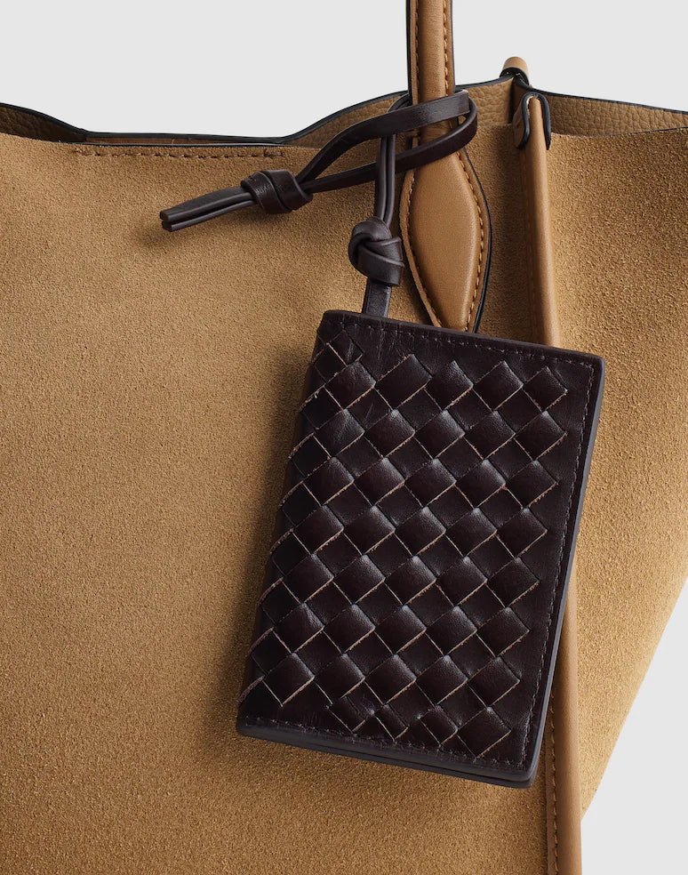 Dark Coffee Woven Daily ID Card Bag