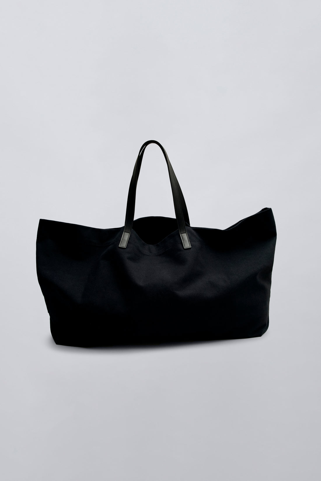 Multi-Color Contrast Leather Handle Oversized Tote Bag – Soft Casual Daily Carry Bag