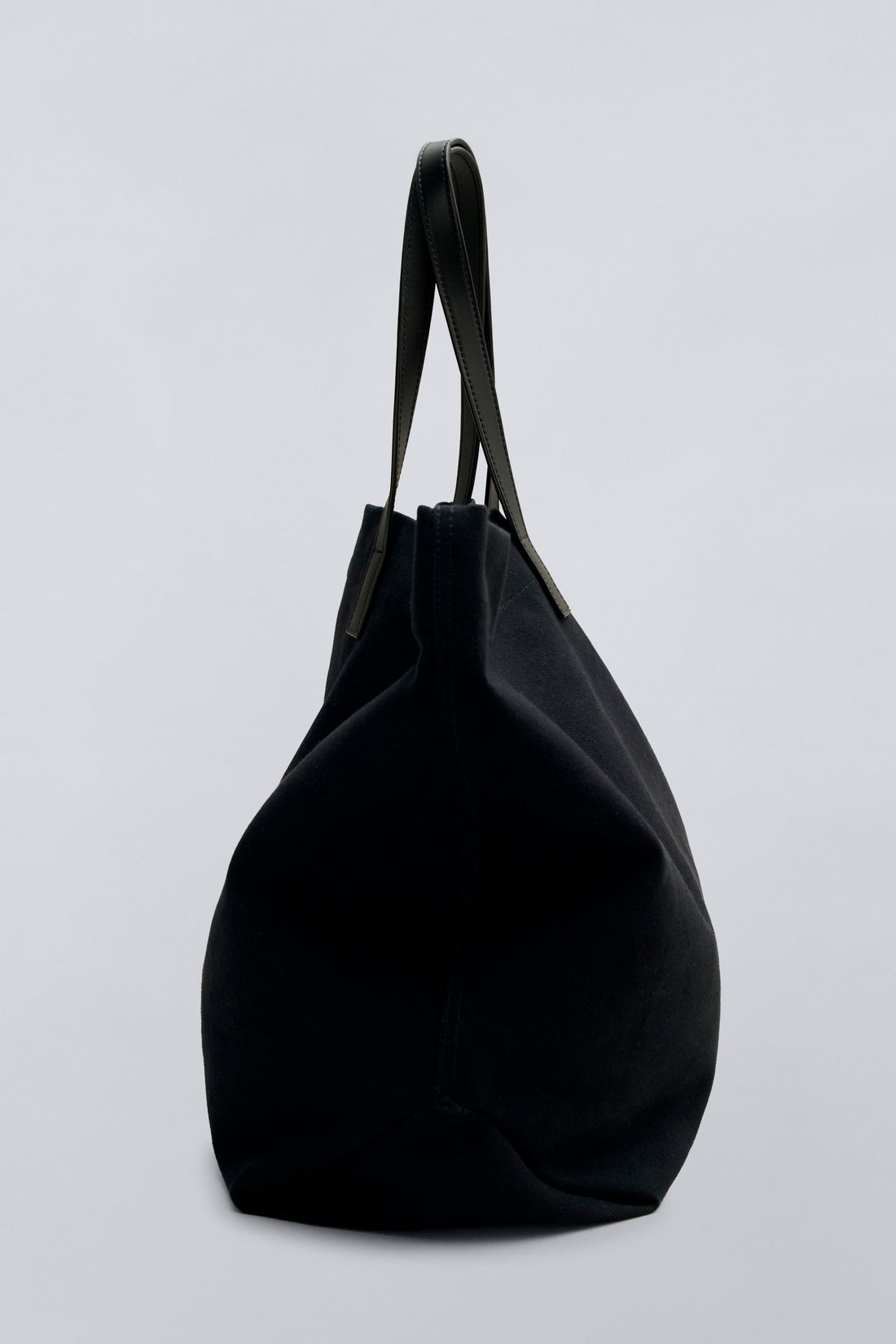 Multi-Color Contrast Leather Handle Oversized Tote Bag – Soft Casual Daily Carry Bag