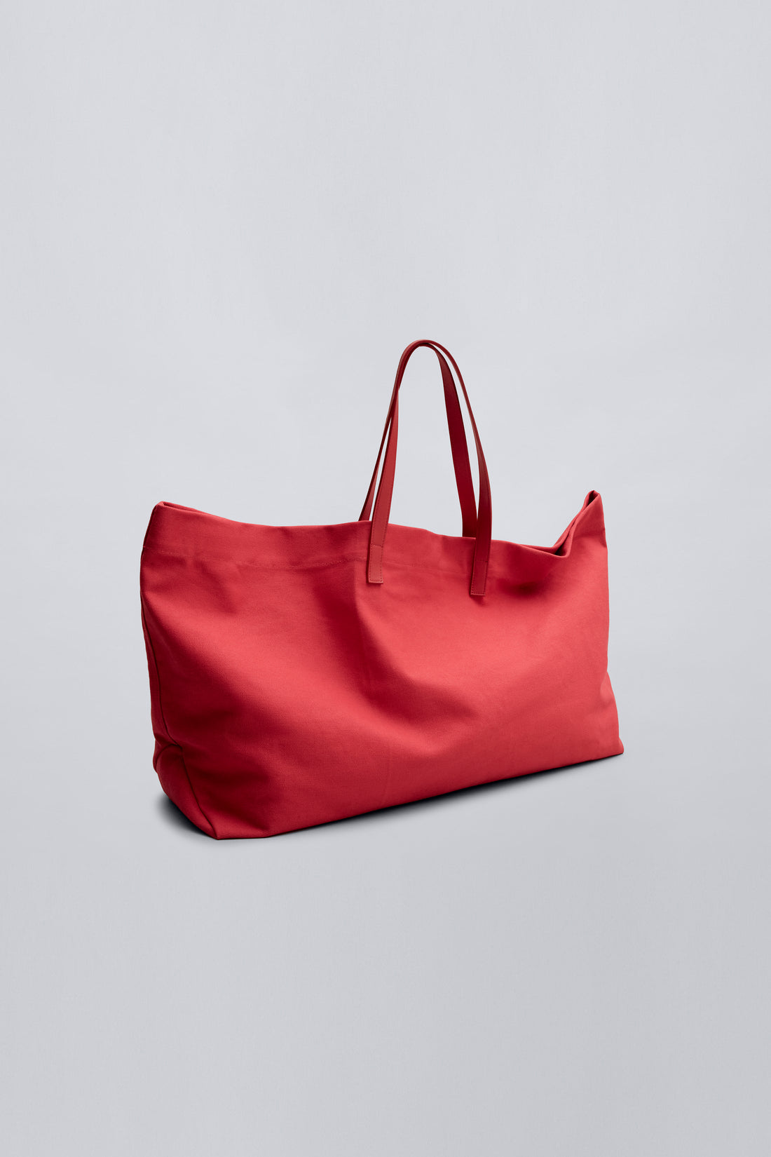 Multi-Color Contrast Leather Handle Oversized Tote Bag – Soft Casual Daily Carry Bag