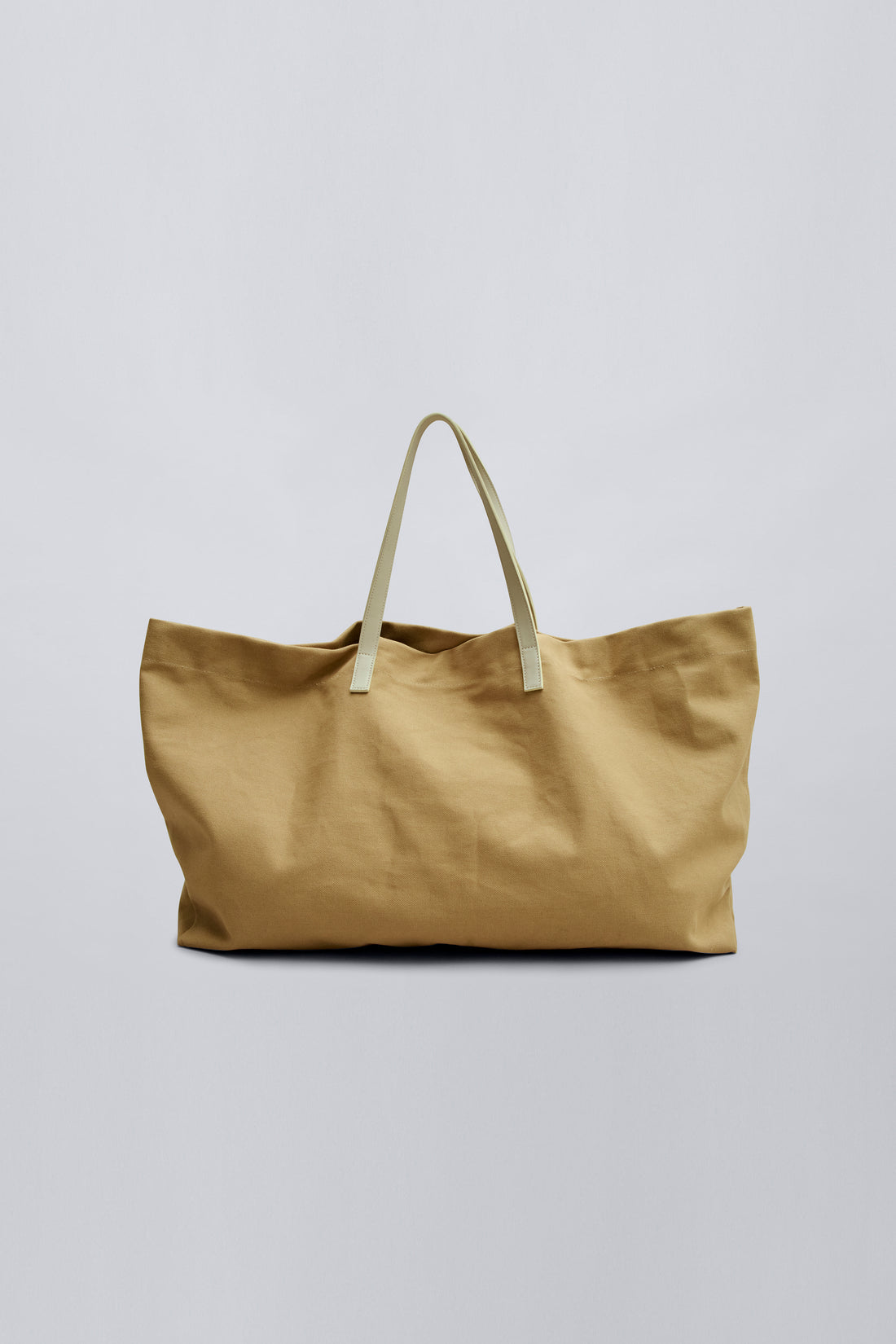 Multi-Color Contrast Leather Handle Oversized Tote Bag – Soft Casual Daily Carry Bag
