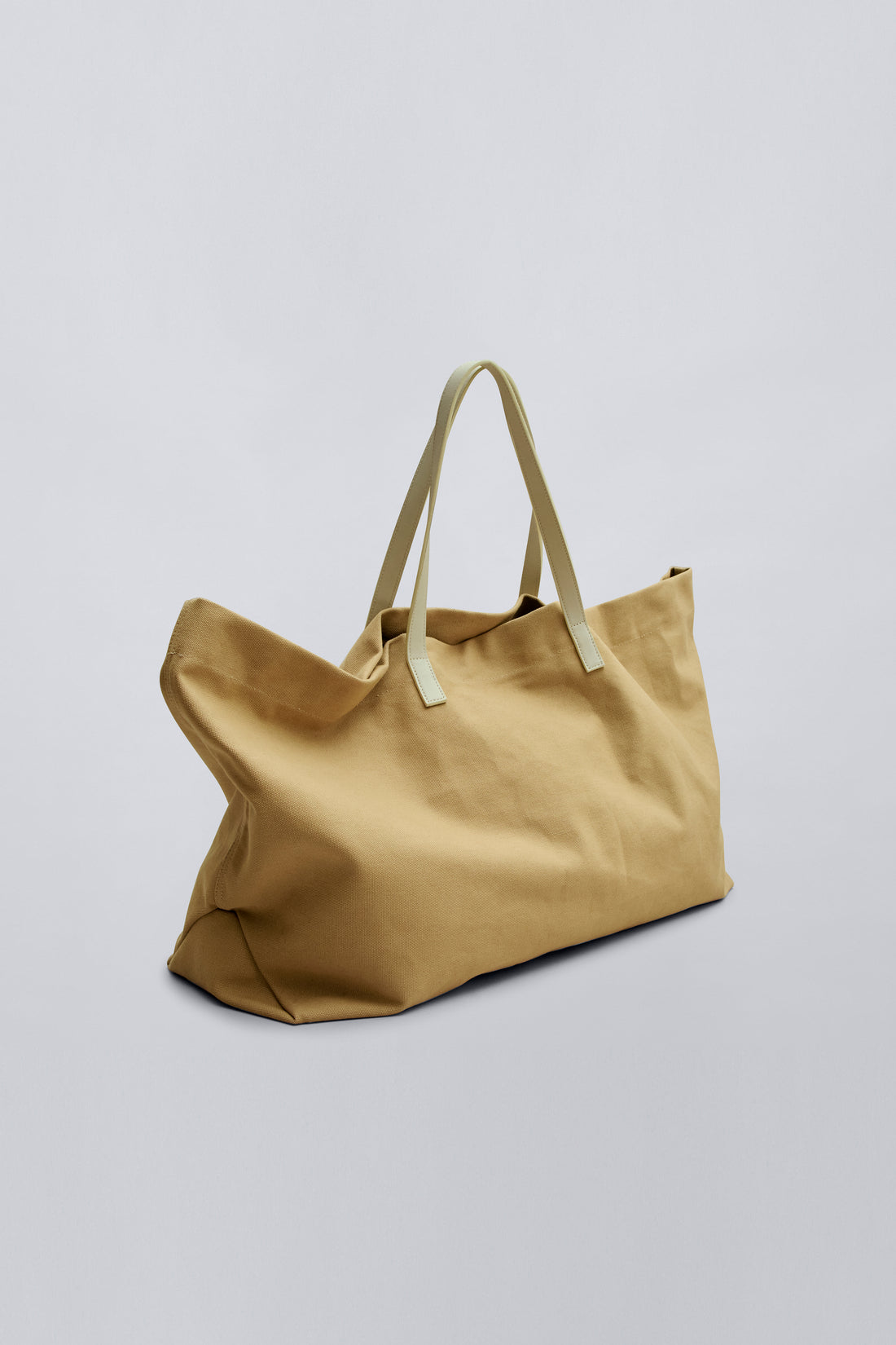 Multi-Color Contrast Leather Handle Oversized Tote Bag – Soft Casual Daily Carry Bag
