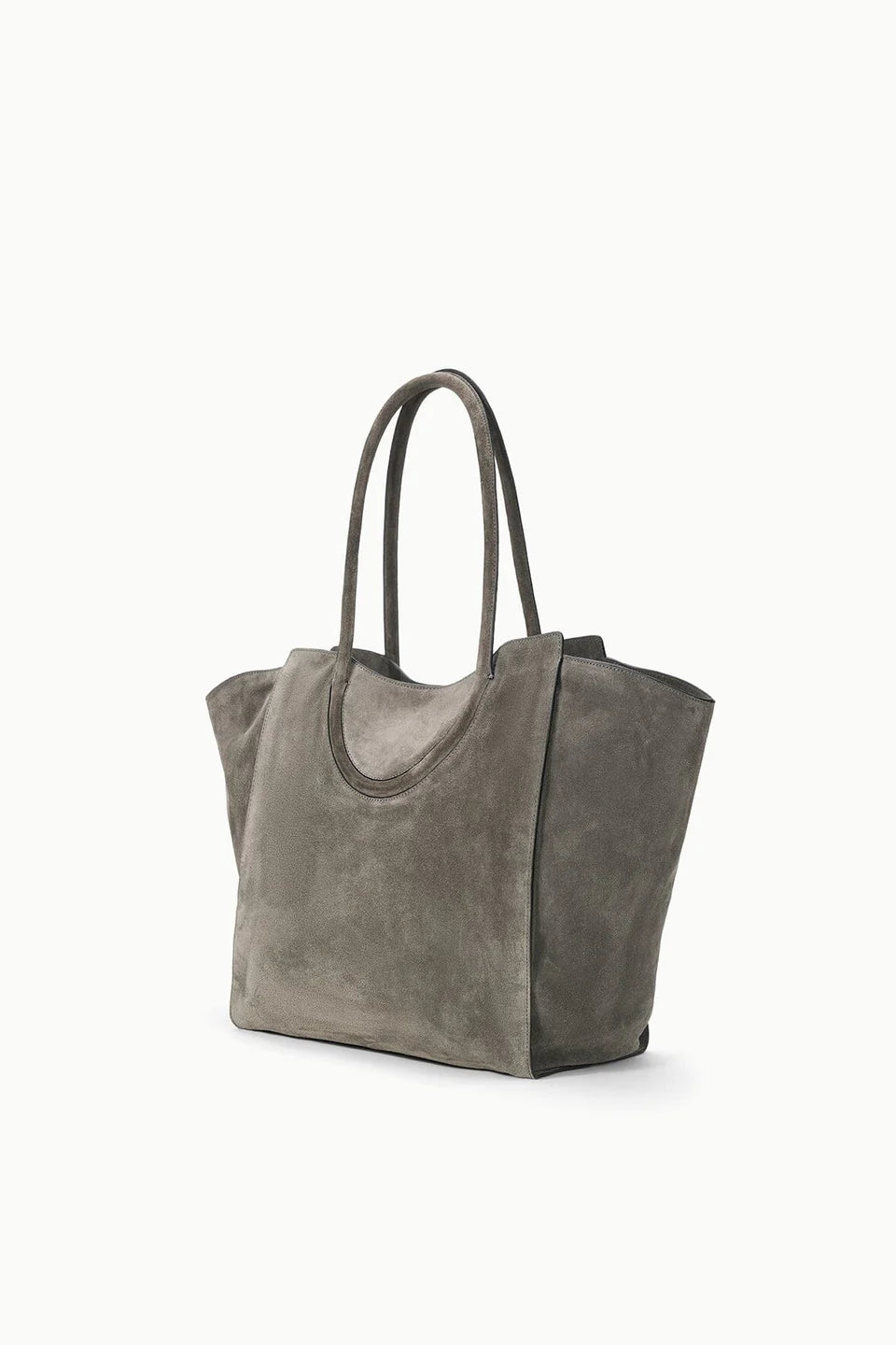 Storm Tone Wide Wing Tote Bag – Neutral Casual Daily Shoulder Bag