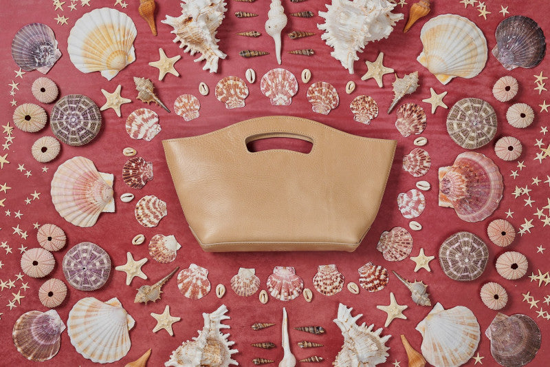 Multi-Color Leather Cut-out Handle Clutch Bag - Elegant Daily Hand Bag