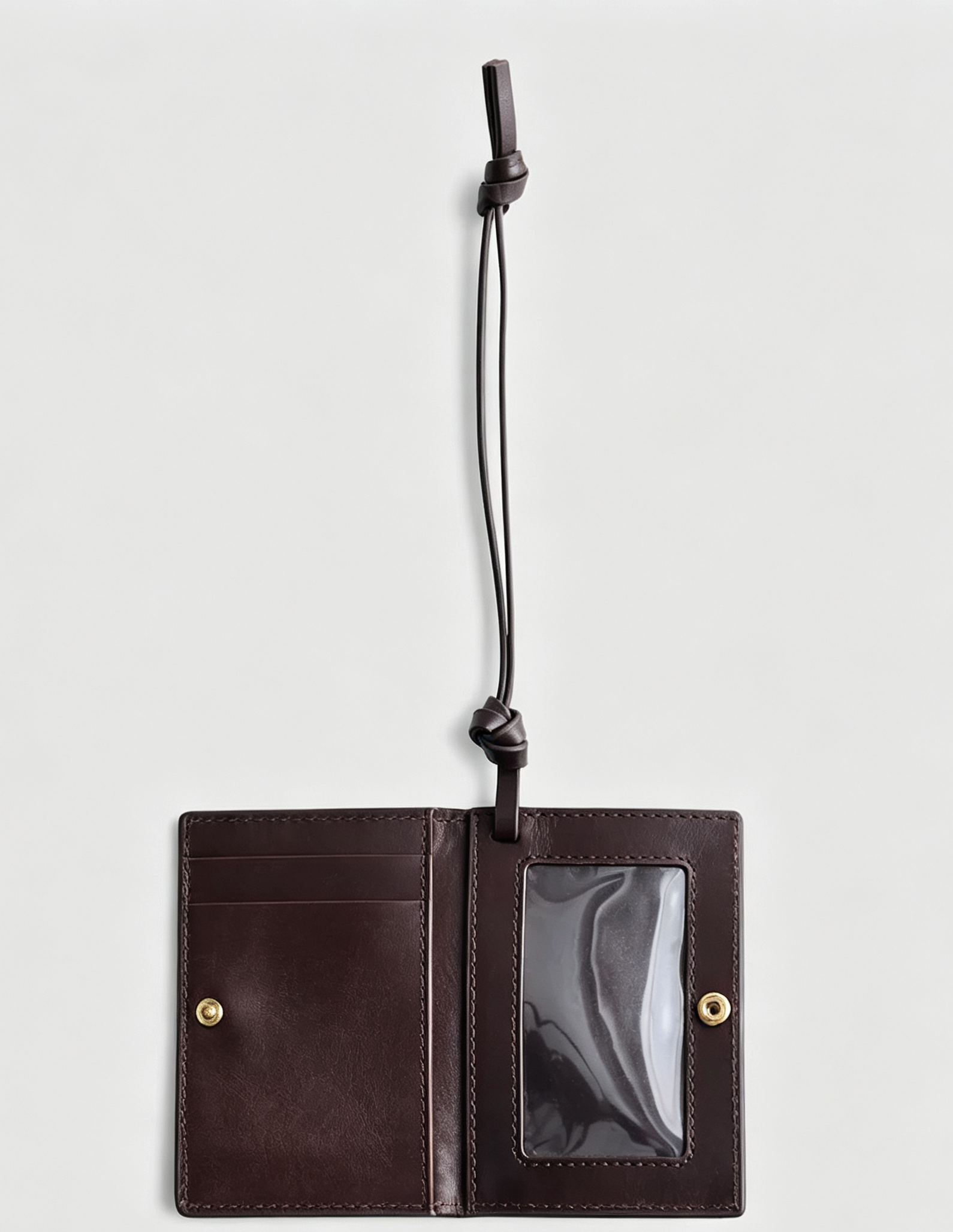 Dark Coffee Woven Daily ID Card Bag