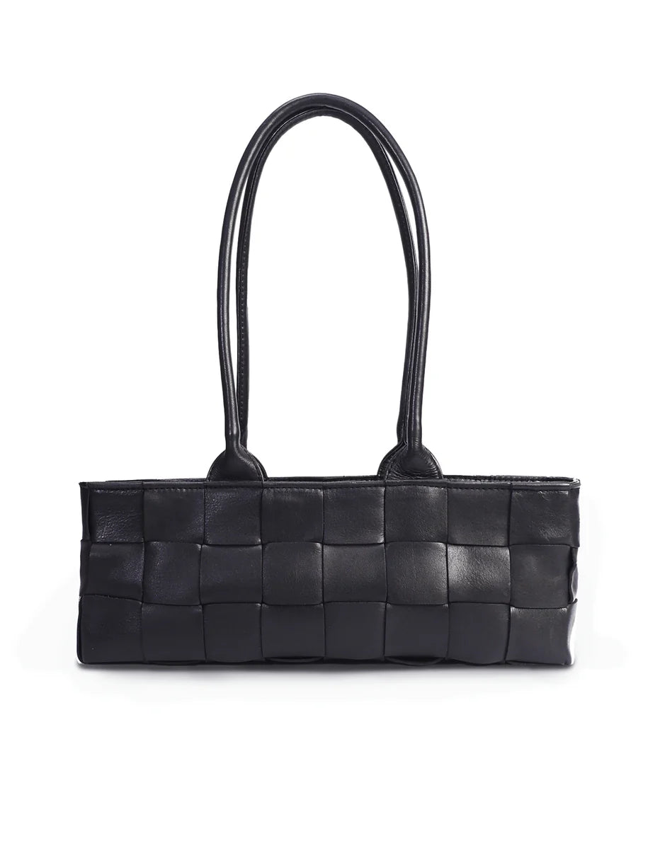 Woven Leather Baguette Bag - Chic Daily Shoulder Bag