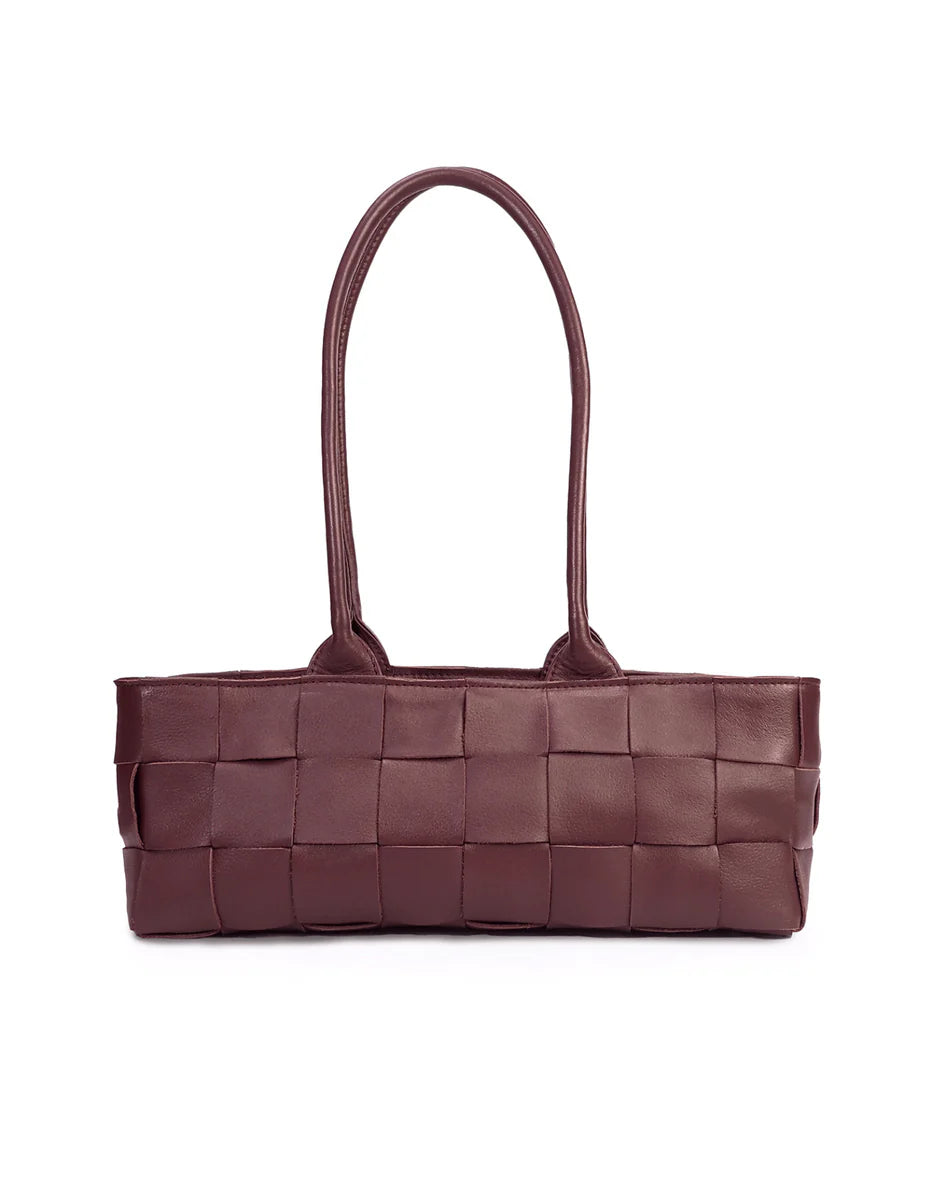 Woven Leather Baguette Bag - Chic Daily Shoulder Bag